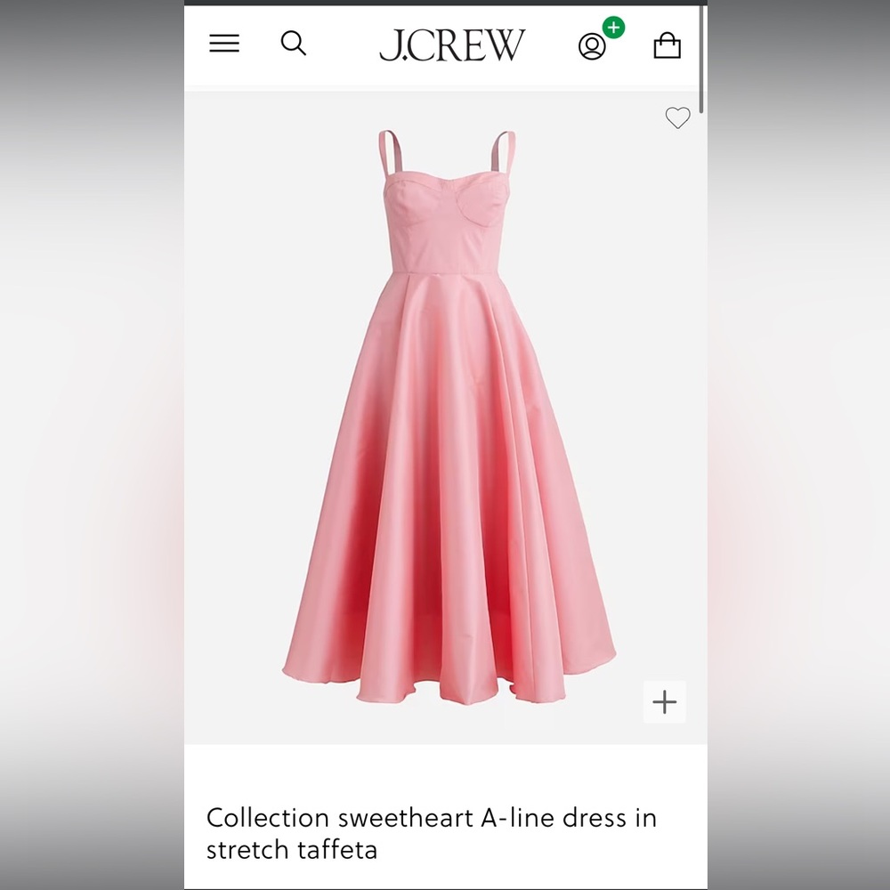Jcrew collection pink sweetheart a-line dress!